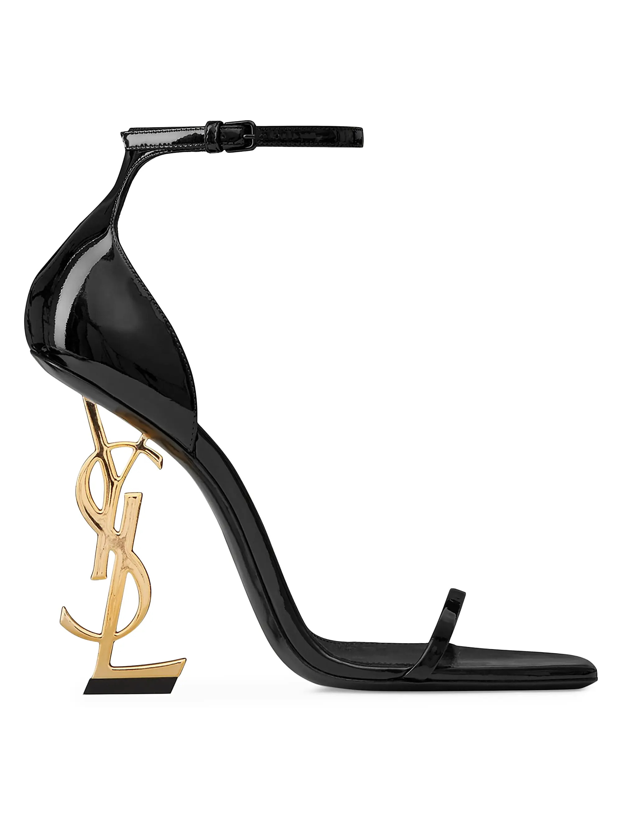 Saint Laurent Opyum Sandals in Patent Leather | Saks Fifth Avenue | Saks Fifth Avenue