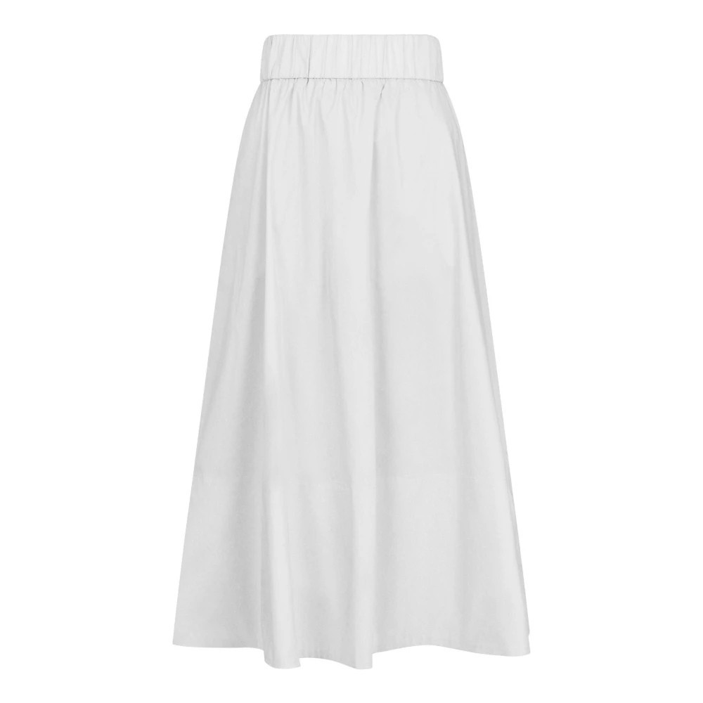 Weißer Popelinrock - Flowy Stil | Miinto DE