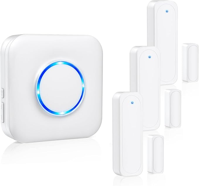 Door Chime, Satisure Wireless Door Open Contact Sensor Alarm Chime with 600 FT Range 58 Chimes 5 ... | Amazon (US)