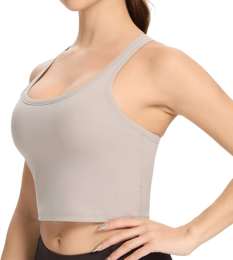 Nanomi Beauty Women Removable Padded Sports Bras Workout Running Yoga Tank Tops | Amazon (US)
