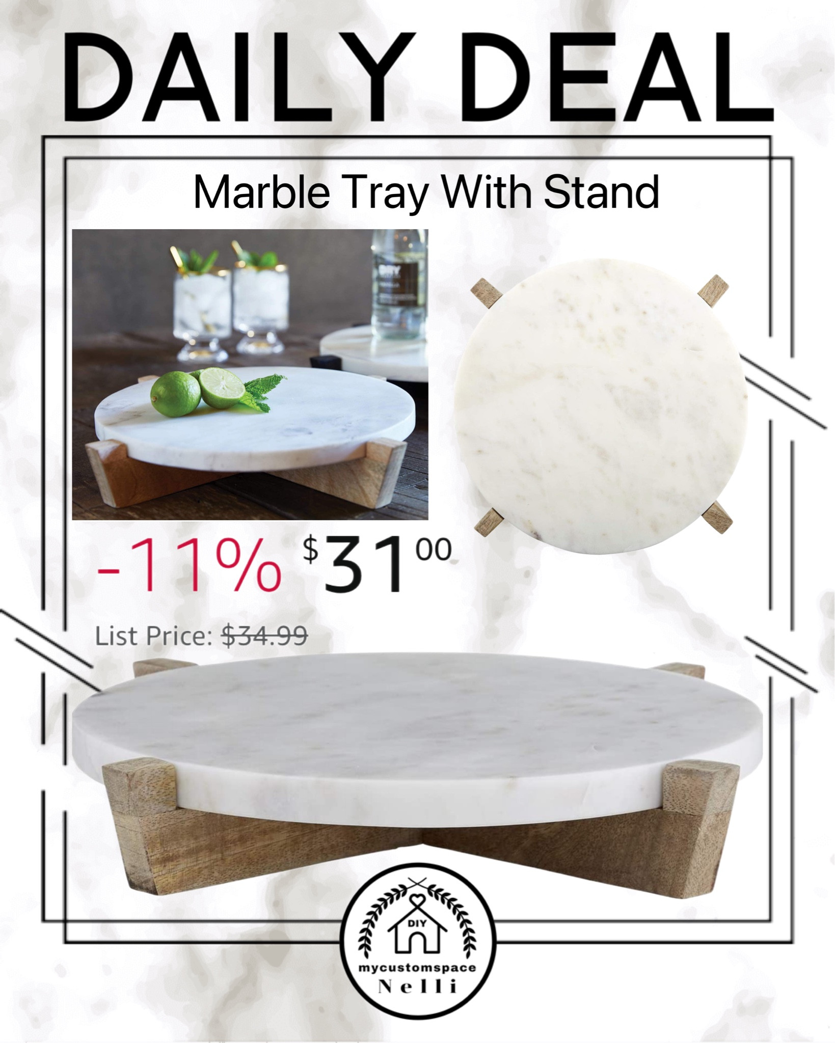 11” marble tray with wood stand, available it two colors ✨

Home decor, sale, kitchen decor 

#LTKsalealert #LTKFind #LTKhome