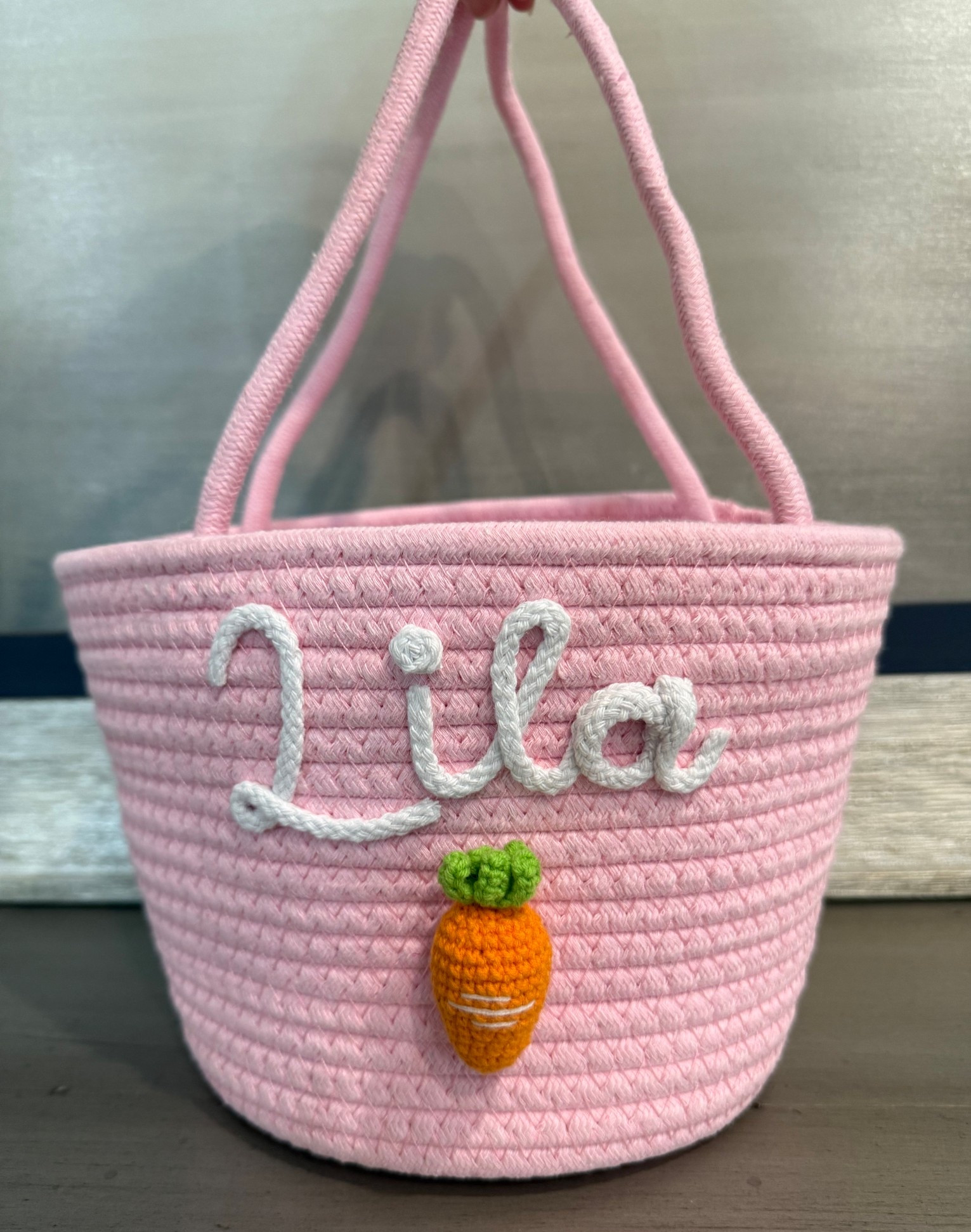 The cutest customizable Easter basket! ￼

#LTKBaby #LTKSaleAlert #LTKKids