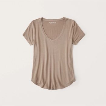 Drapey V-Neck Tee | Abercrombie & Fitch (US)