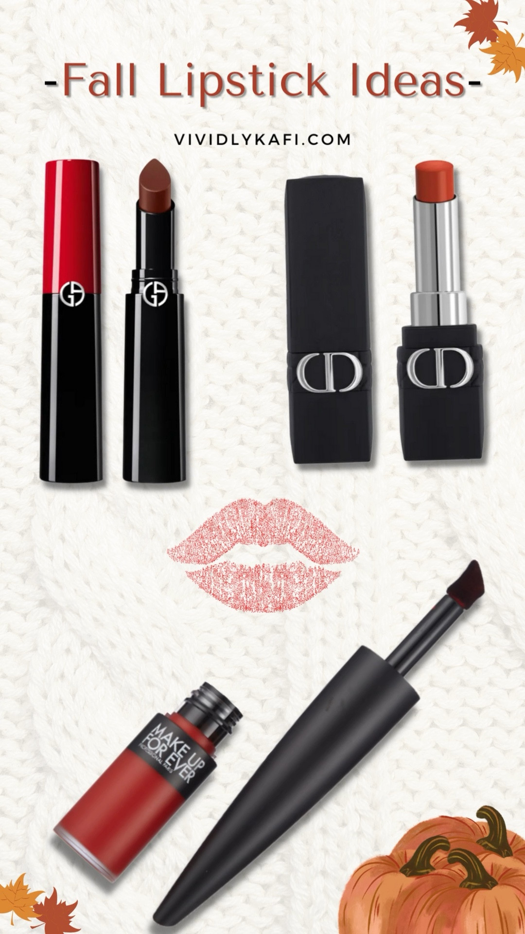 Fall lipstick colors. These lipstick colours are perfect to complement any autumnal or #thanksgivingmakeuplook #fallmakeup 

#LTKHoliday #LTKSeasonal #LTKbeauty