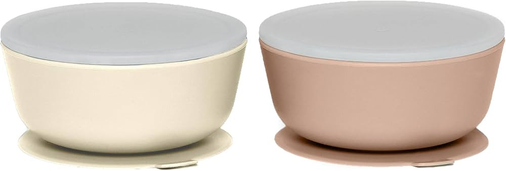 WeeSprout Silicone Suction Bowls for Babies | Leakproof Premium Plastic Lids | Durable for Babies... | Amazon (US)