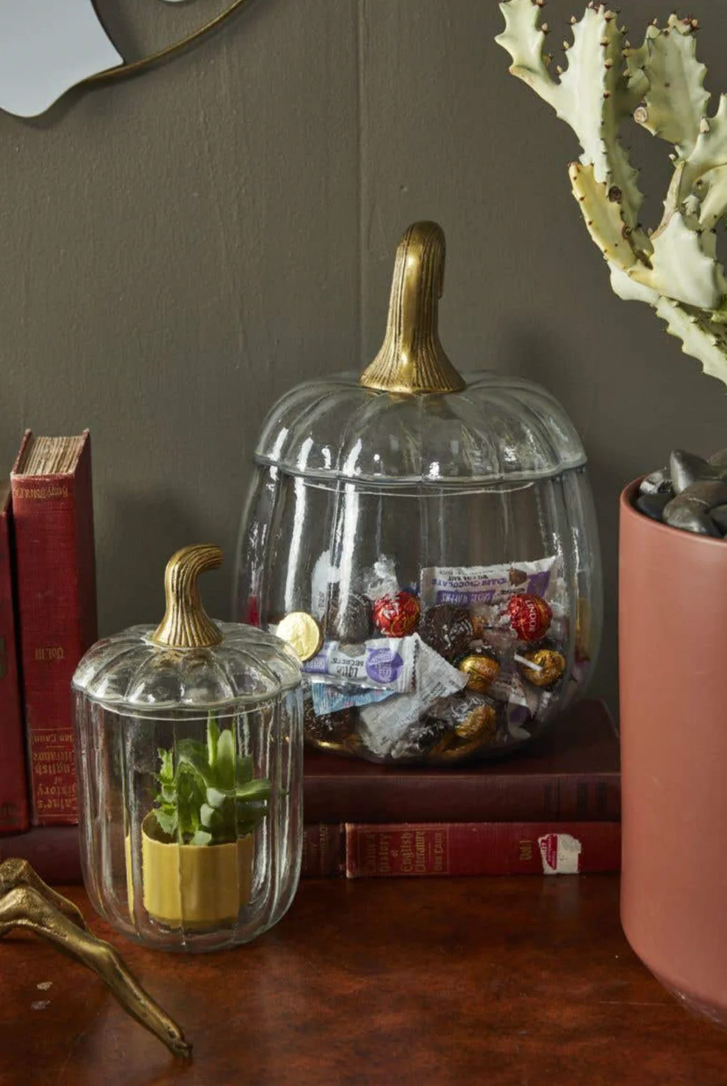 Lidded Glass Pumpkin Container | Waiting On Martha