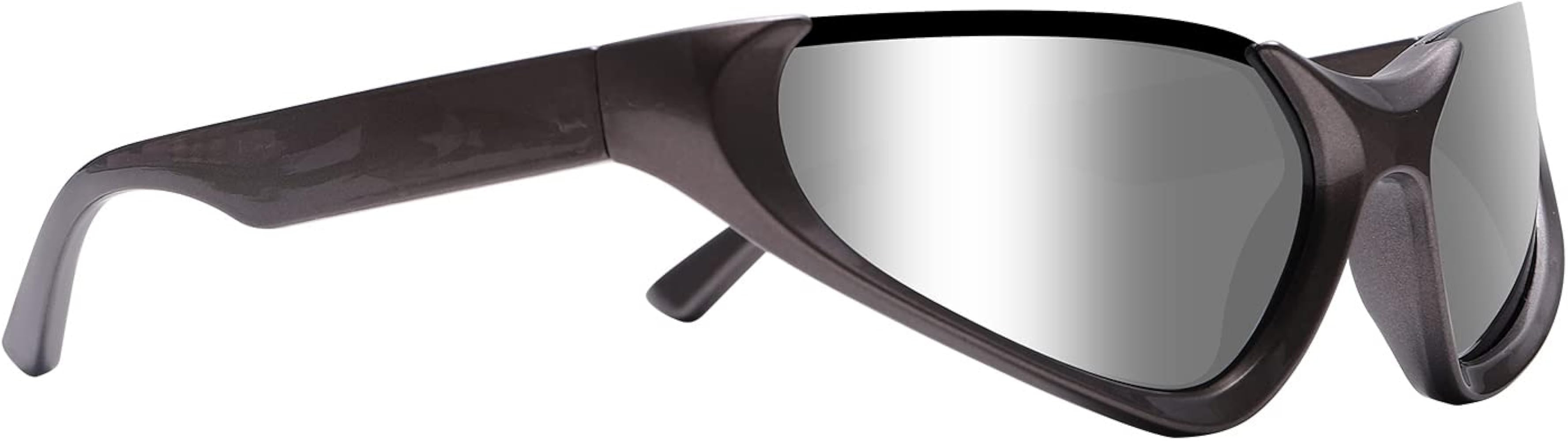 GUVIVI Wrap Around Fashion Sunglasses for Men Women Trendy Swift Oval Dark Futuristic Sunglasses ... | Amazon (US)