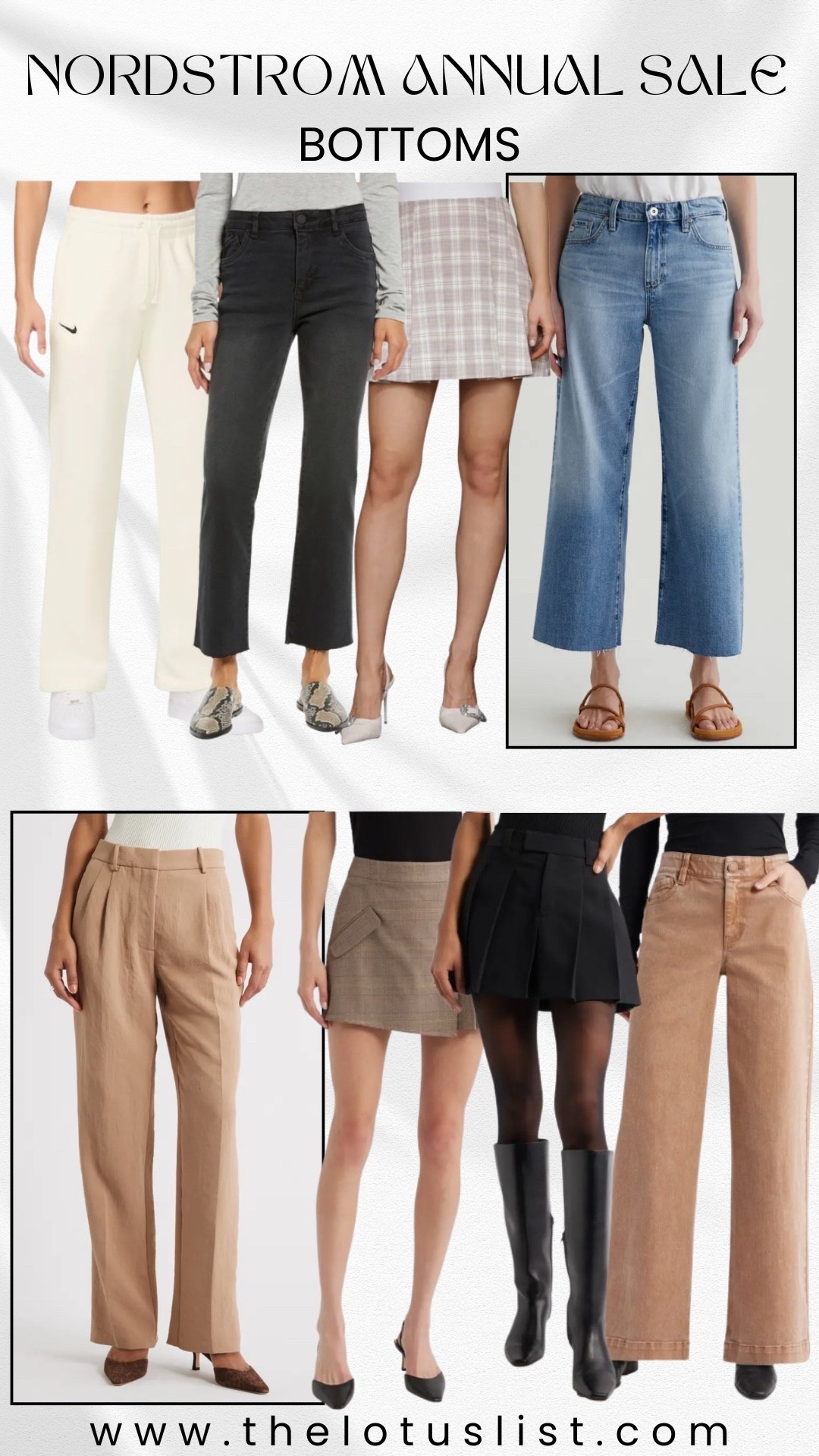 Nordstrom Annual Sale - Bottoms

LTKNordstrom / ltknsale / ltkmidsize / ltkplussize / Nordstrom / nsale / Nordstrom sale / Nordstrom anniversary sale / anniversary sale / skirts / pants / joggers / jeans / sweatpants / denim / trousers / bottoms / black skirt / plaid skirt / blue jeans / black jeans / Nike joggers / tan trousers / sale / sale alert 

#LTKSeasonal #LTKStyleTip #LTKSaleAlert