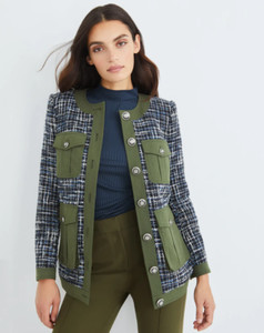 NEW VERONICA BEARD FIELDING DICKEY COAT Navy Multi Sz 0-8  | eBay | eBay US