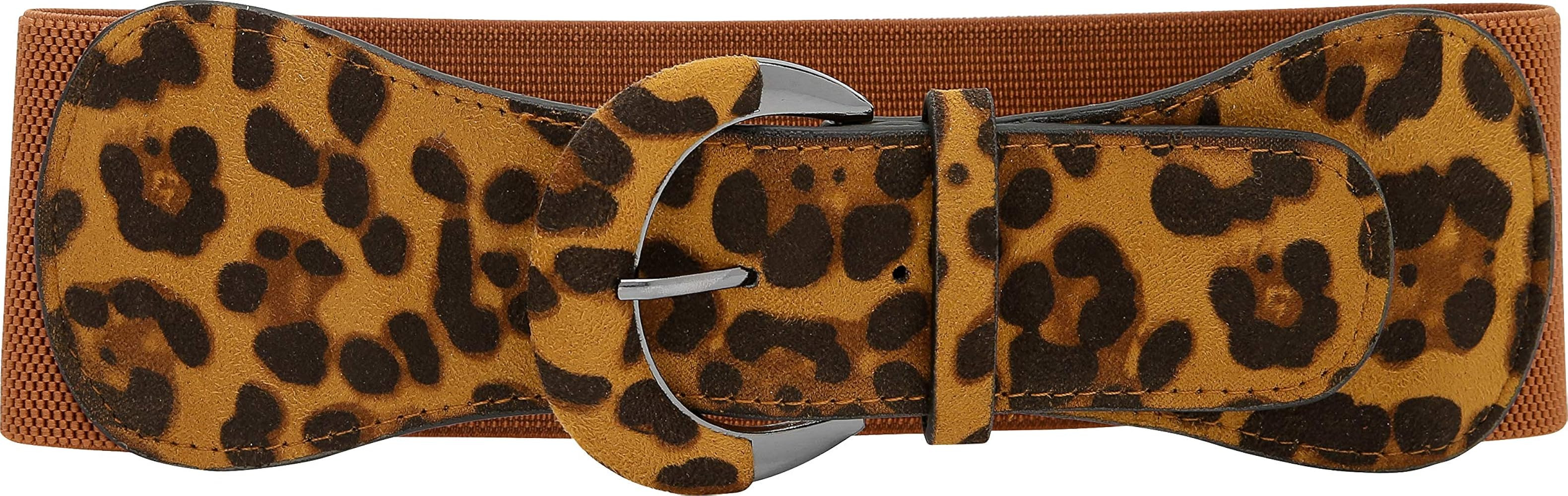 BlackButterfly Wide PU Elastic Stretch Thick Buckle Waist Belt | Amazon (US)