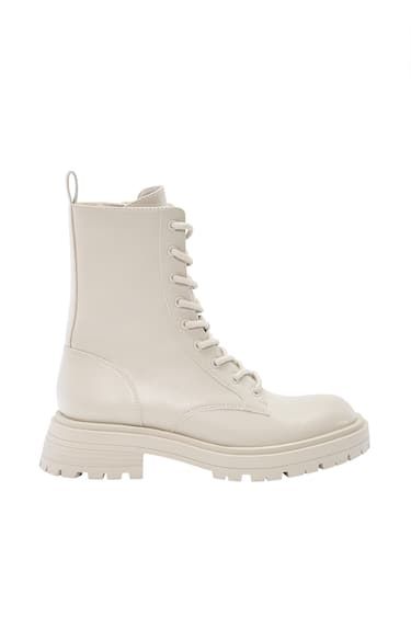 FLAT LACE-UP ANKLE BOOTS | PULL and BEAR UK