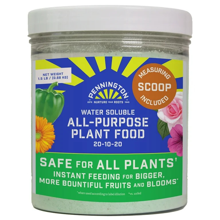 Pennington All Purpose Water Soluble Plant Food, 20-10-20 Fertilizer, 1.5 lb. | Walmart (US)