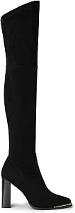 DREAM PAIRS Women's Over The Knee Boots Thigh High Square Toe Chunky Block HIgh Heel Long Sexy Fa... | Amazon (US)