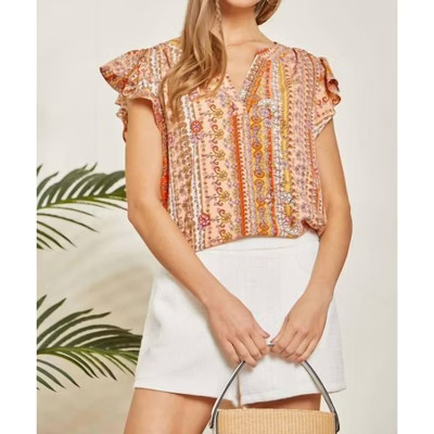 Women's Frankie Floral Flowy Top - PLUS - Emily Wonder 2X | Target