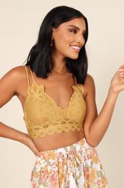 Hannah Lace Bralette - Mustard | Petal & Pup (US)