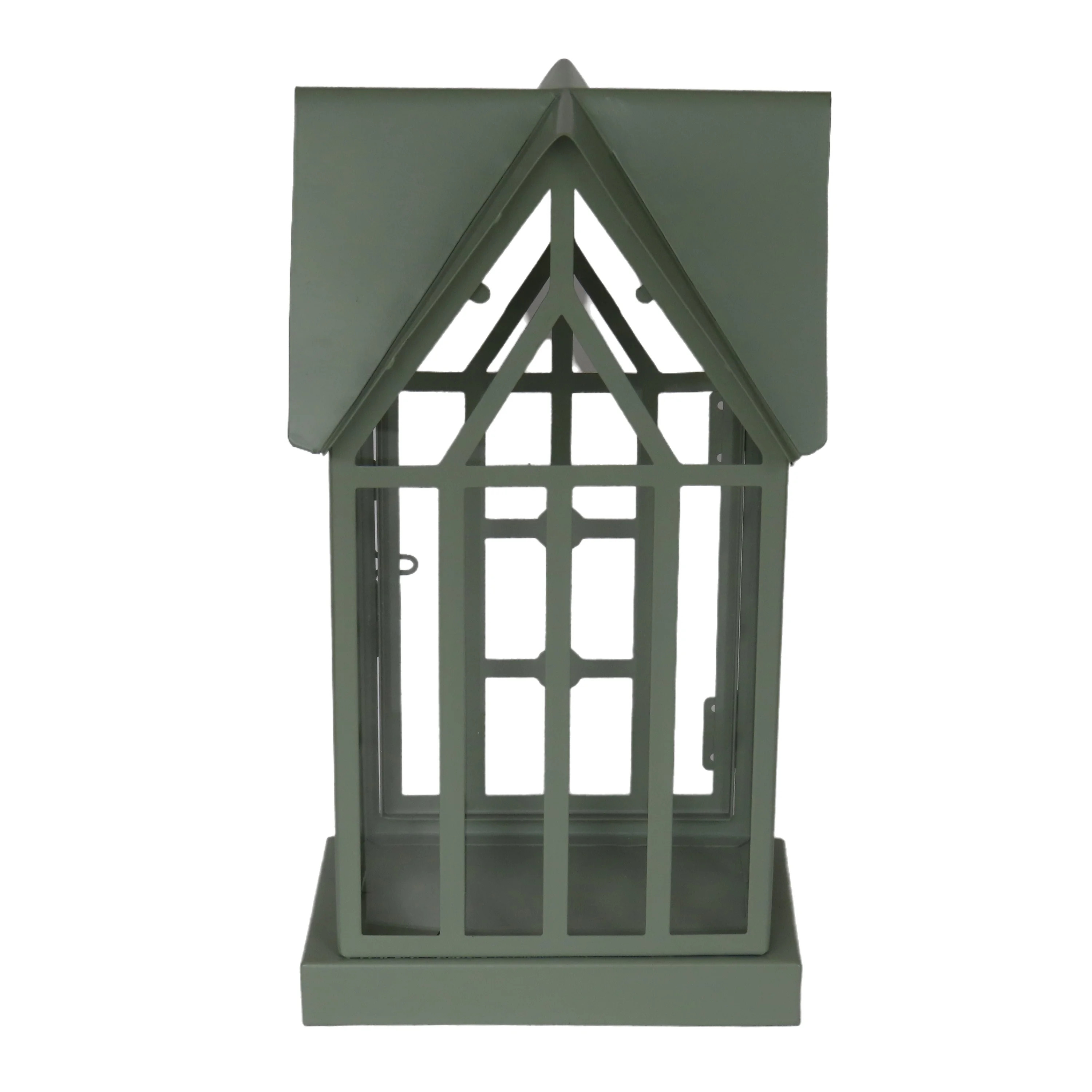 Light Grey Green Metal House 12.25in Height, Christmas Decor, Holiday Time | Walmart (US)