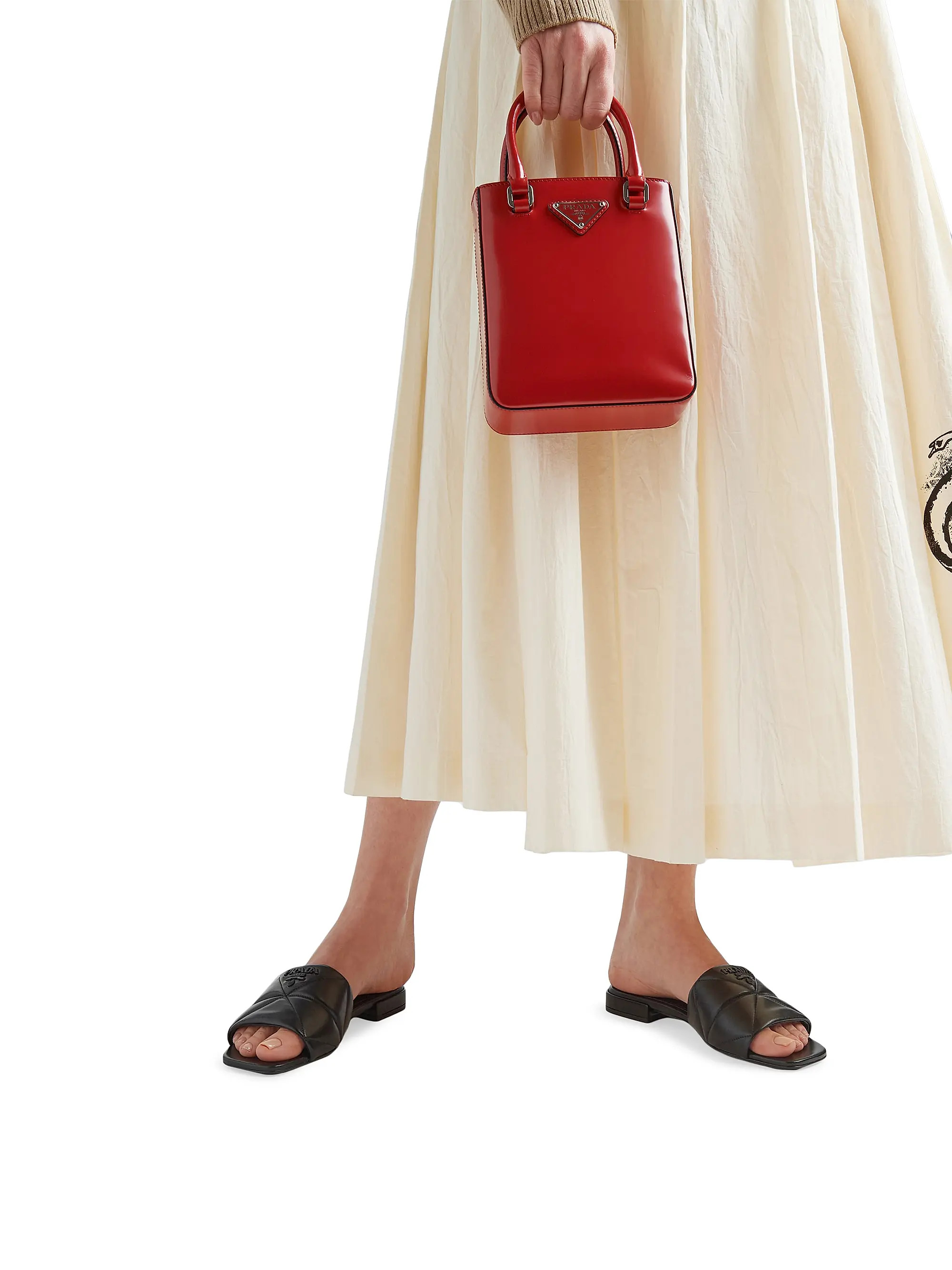 Quilted Nappa Leather Sabots | Saks Fifth Avenue