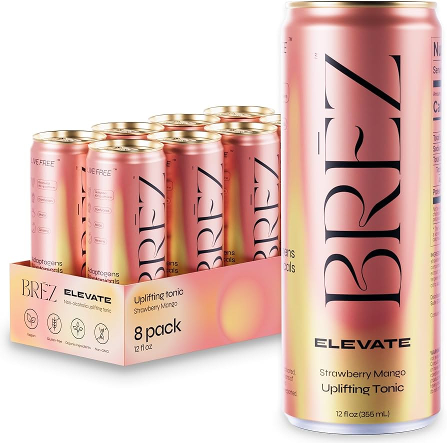 BRĒZ ELEVATE Cordyceps Mushroom Drink, Non-Infused Uplifting Tonic with Cordyceps, Guayusa, Maca... | Amazon (US)