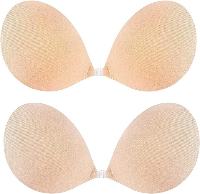 queensecret Adhesive Bra, Push up Strapless Self Adhesive Bra, Invisible Silicone Bra for Backles... | Amazon (US)