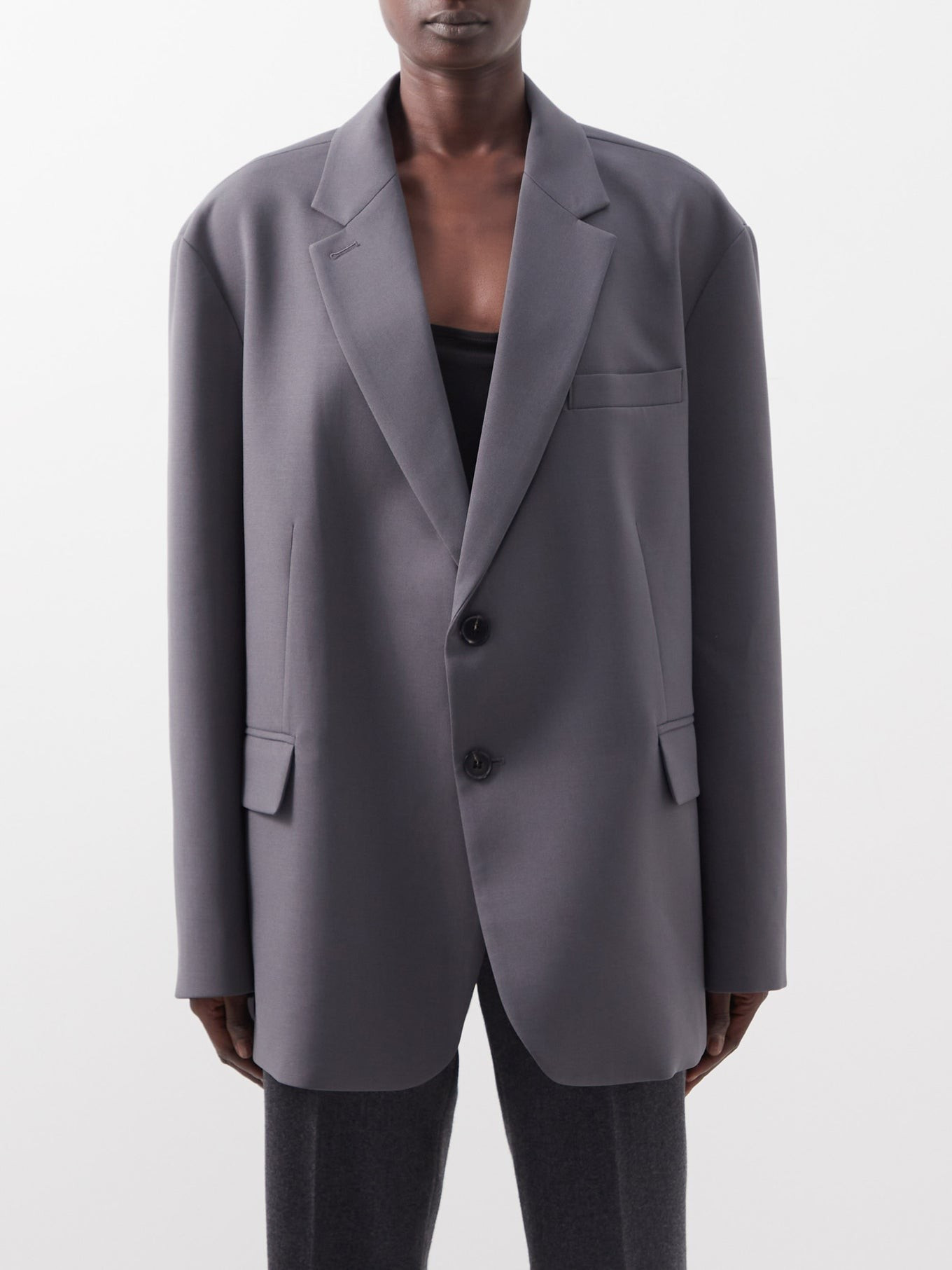 Bea single-breasted canvas jacket | The Frankie Shop | Matches (US)