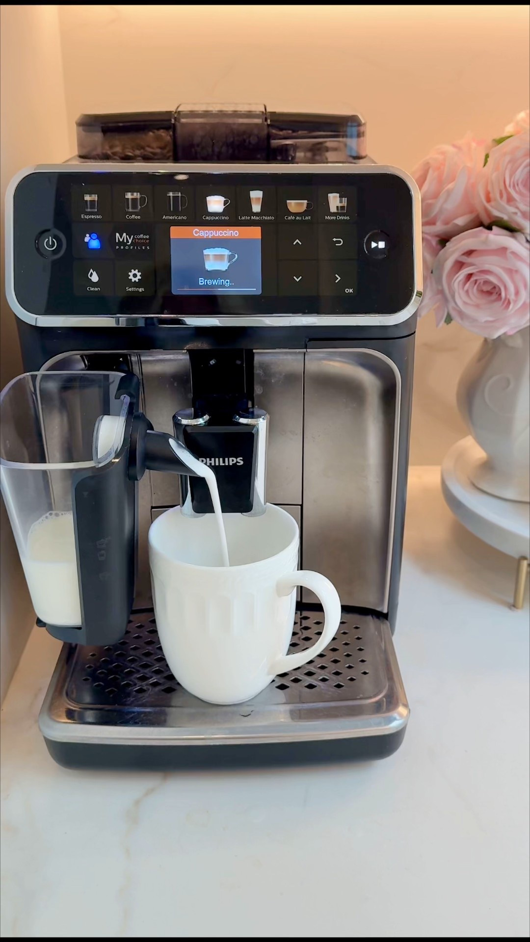 Our favorite coffee machine is on sale right now! ☕️ We love that it has several profiles for everyone to save their fav coffee and it makes everything from coffee to cappuccinos, espresso, lattes, and more 👏🏼

#LTKSaleAlert #LTKfoodie
