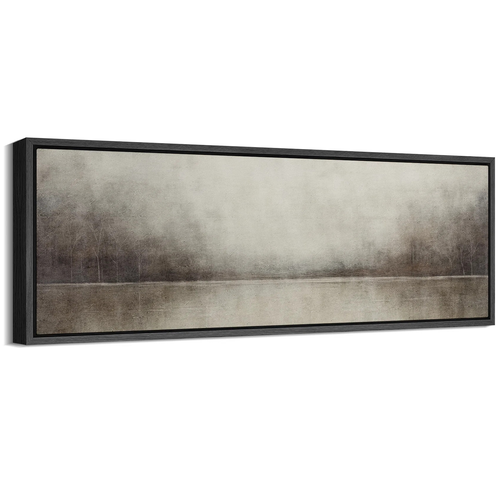 Minimal Landscape Tranquil Neutral Abstract Landscape Retro Moody Extra Large Framed Art Home Dec... | Wayfair North America