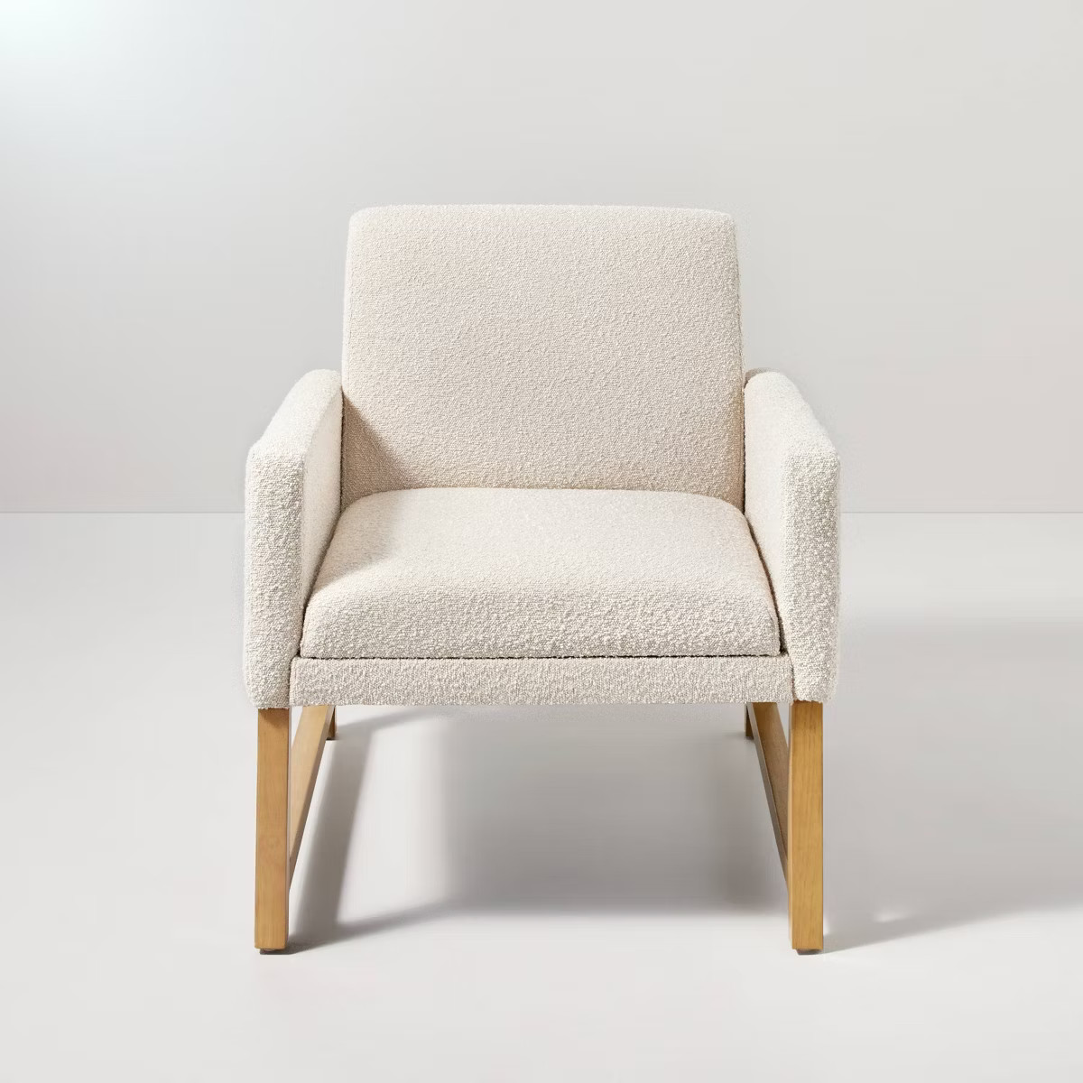 Boucle Upholstered Accent Arm Chair - Cream - Hearth & Hand™ with Magnolia | Target