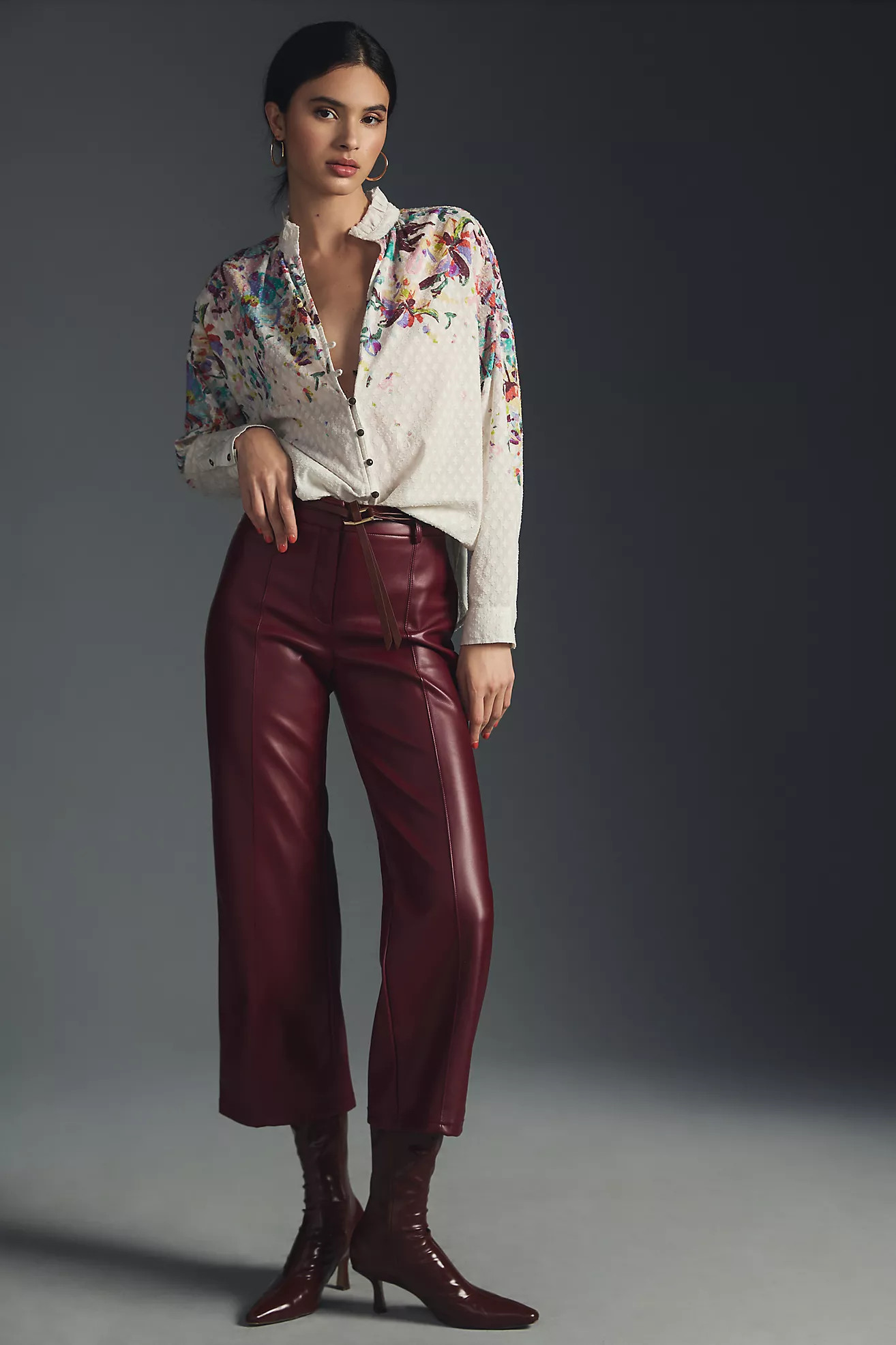 Pilcro Printed Buttondown Blouse | Anthropologie (US)
