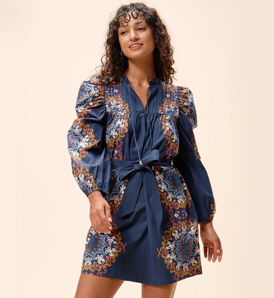 Ivana Mini Dress | Venezia Blue | Cleobella