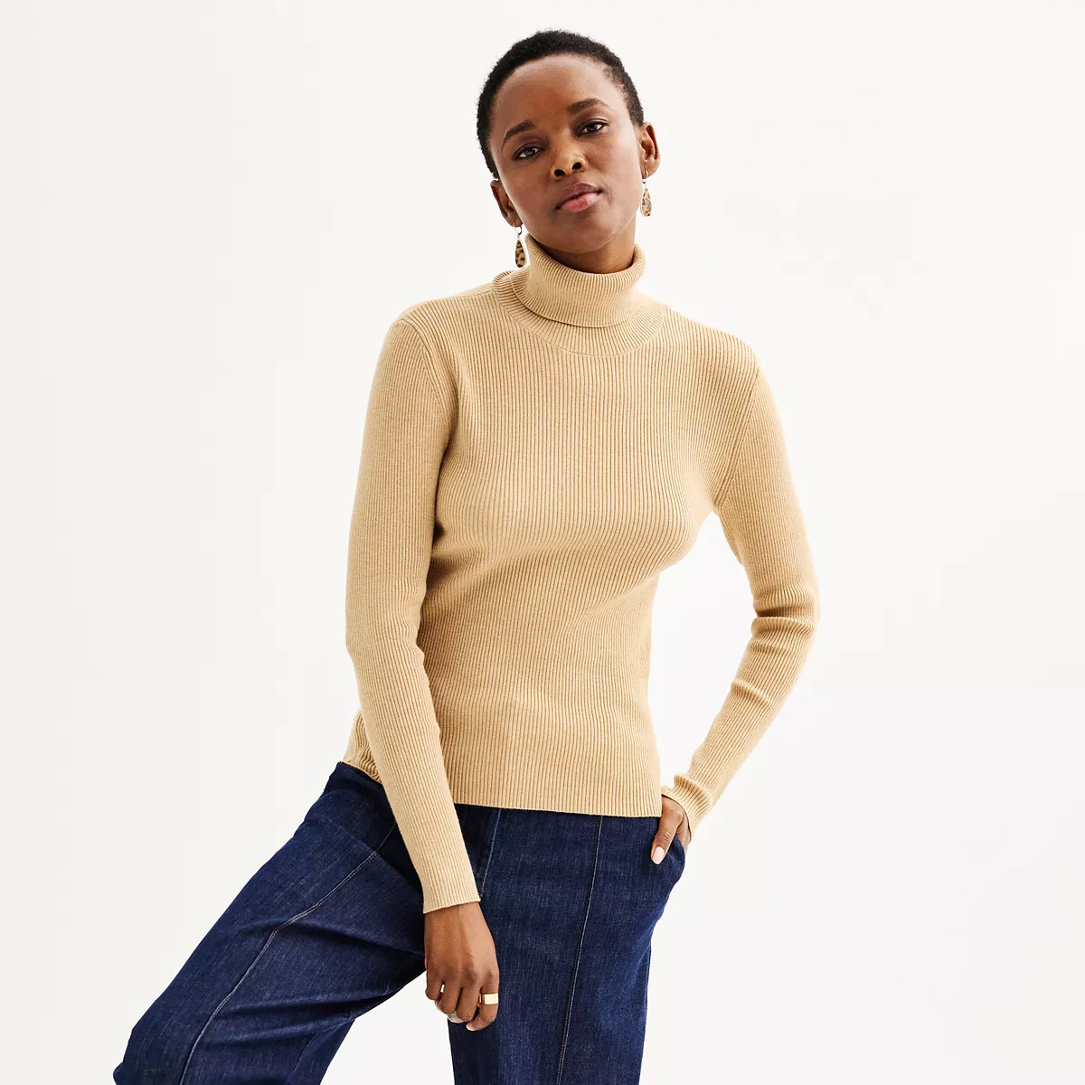 Women's Nine West Essential Ribbed Turtleneck Sweater | Kohl's