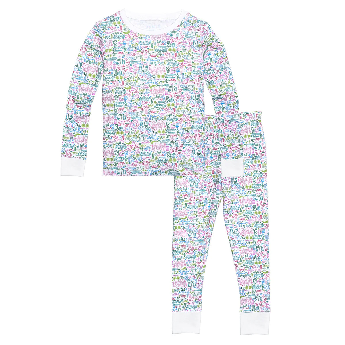Palm Beach Two Piece Kids Pajamas | Joy Street Kids LLC
