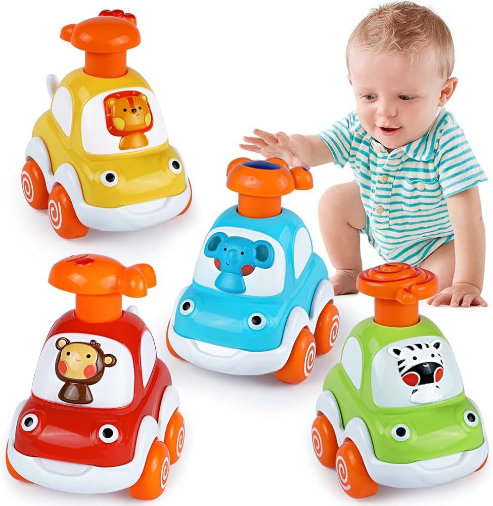 Amazon.com: Cars Toys for 1 Year Old Boy Gifts Press and Go Cartoon Toys Cars for Toddlers 1-3 Ba... | Amazon (US)