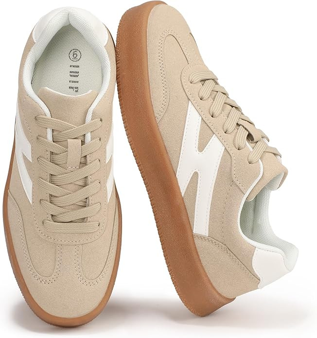IDIFU Women's Fashion Sneakers Trendy Comfortable Cute Lace-up Shoes Tennis Work Ladies Shoes Cas... | Amazon (US)