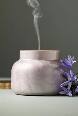 Capri Blue Volcano Lavender Capiz Jar Candle | Anthropologie (US)
