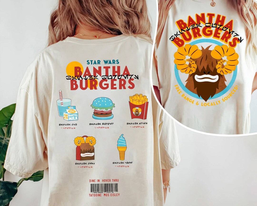 Star Wars Bantha Burgers 2 Sided T-shirt, Vintage Disney Hollywood Studios T-shirt, Galaxy's Edge... | Etsy (US)