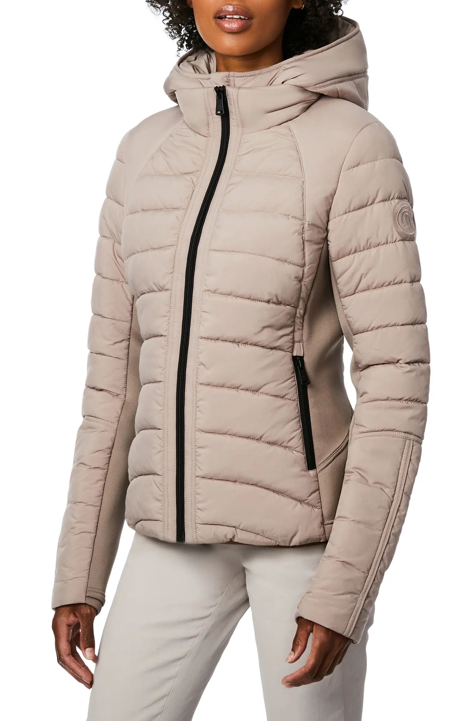 Bernardo Hooded Quilted Water Repellent Jacket | Nordstrom | Nordstrom