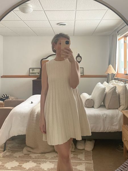 Resort wear - white pleated mini dress

#LTKSeasonal