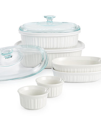 French White 10 Piece Bakeware Set | Macy's