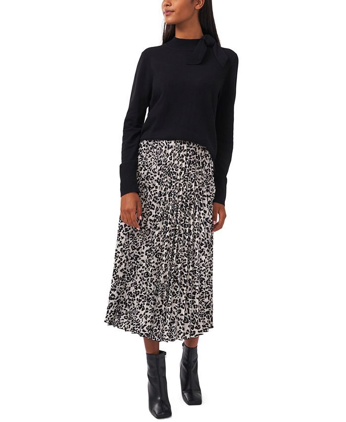 Riley & Rae Avery Animal-Print Pleated Skirt, Created for Macy's & Reviews - Skirts - Women - Mac... | Macys (US)