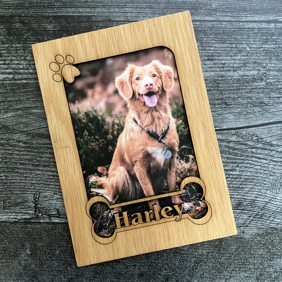 Personalized Dog Photo Mat Laser Engraved Photo Mat Insert for a Frame Frame Not Included Dog Lov... | Etsy (US)