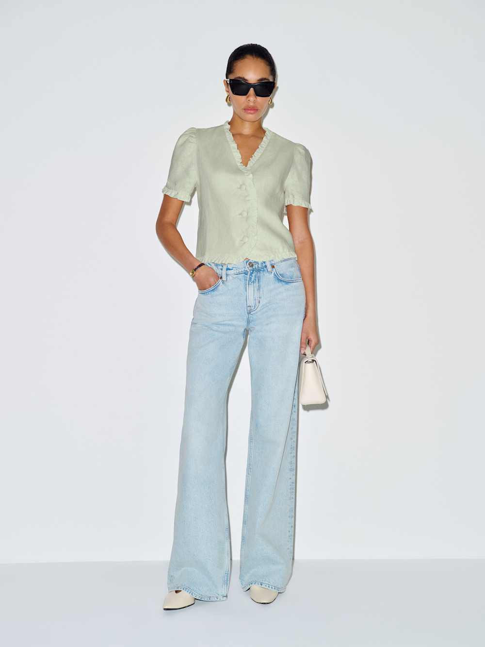 Bess Linen Top | Reformation (Global)