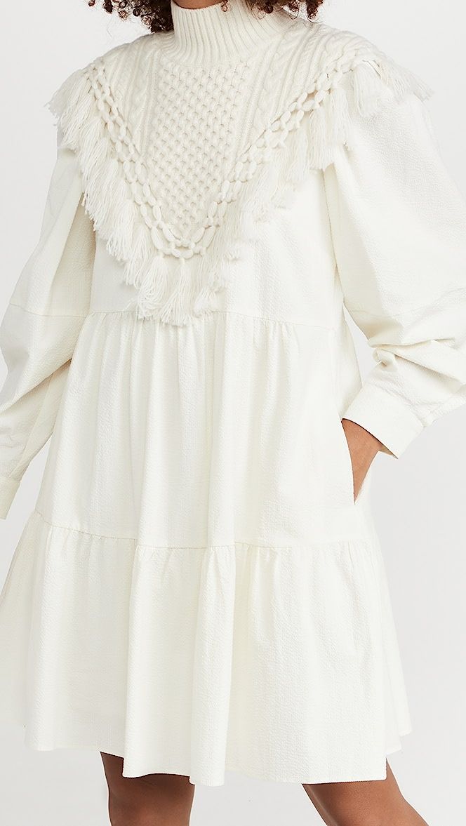 Sea Cindy Seersucker Dress with Neck Warmer | SHOPBOP | Shopbop