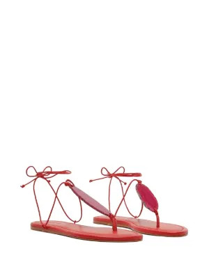 FARM Rio Tie Stone Sandals | Red | FARFETCH | Farfetch Global