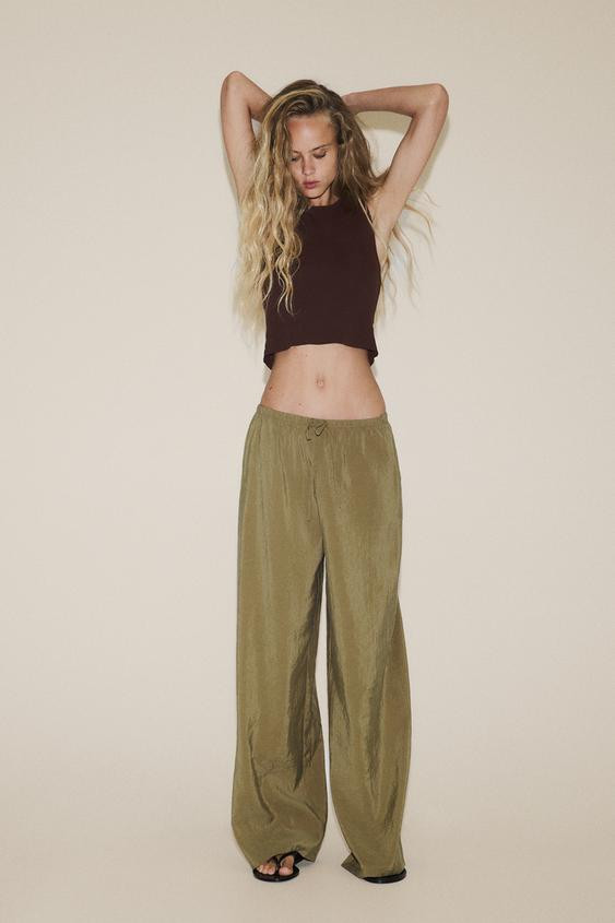 FLOWY PALAZZO PANTS | Zara US
