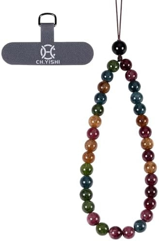 Handmade Beaded Charm Cell Phone Camera Lanyard, Wrist Strap with Natural Gemstone Beads,Phone Ch... | Amazon (US)