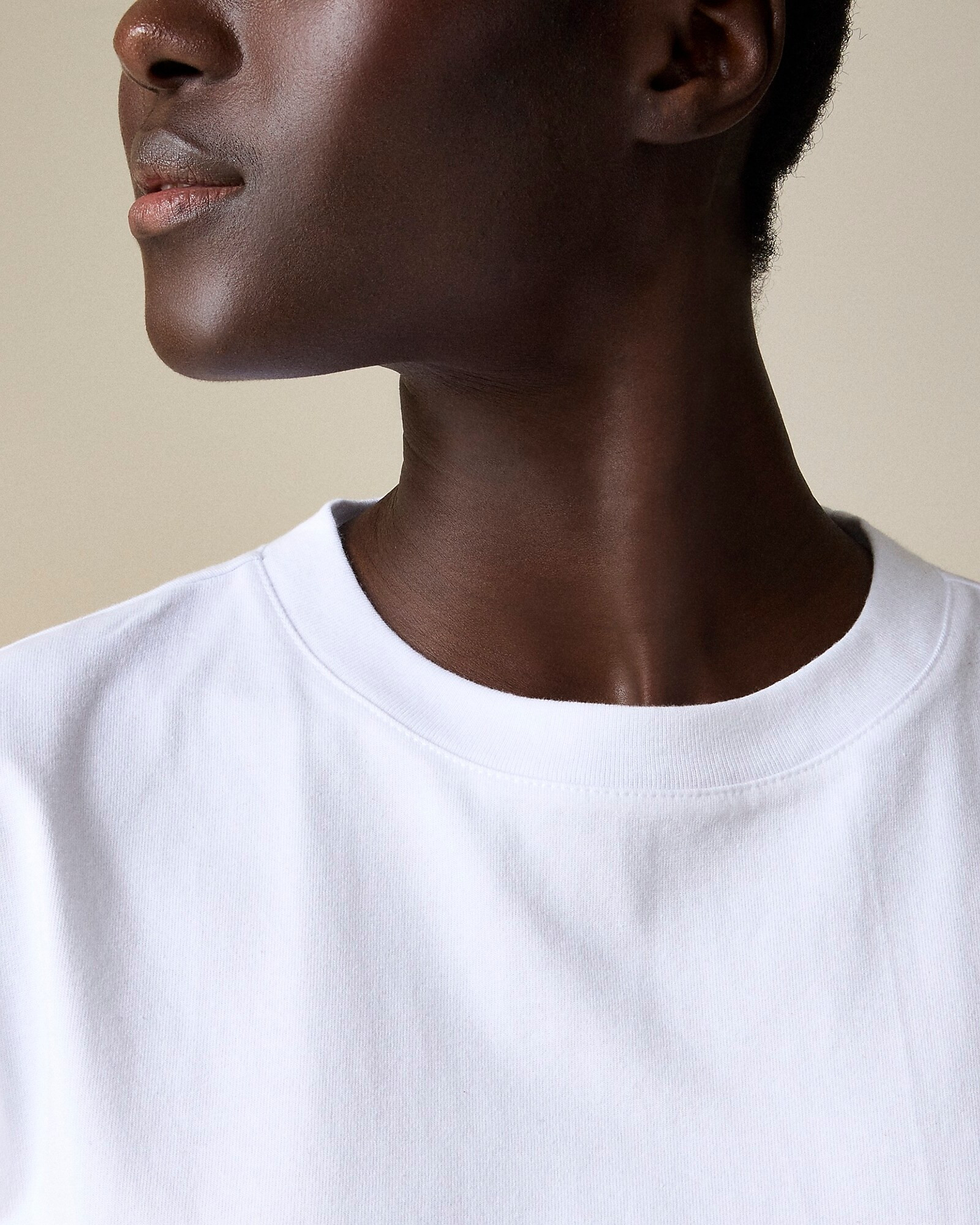 Relaxed premium-weight cropped T-shirt | J. Crew US
