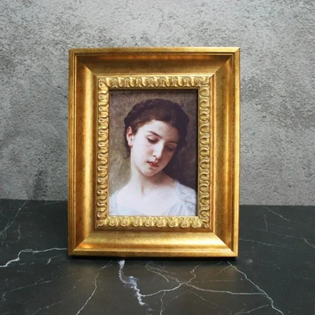 Taehoxa Solid Wood Photo Frame European-Style Antique Gold Frame 5-Inch 6-Inch 7-Inch Photo Frame De | Walmart (US)