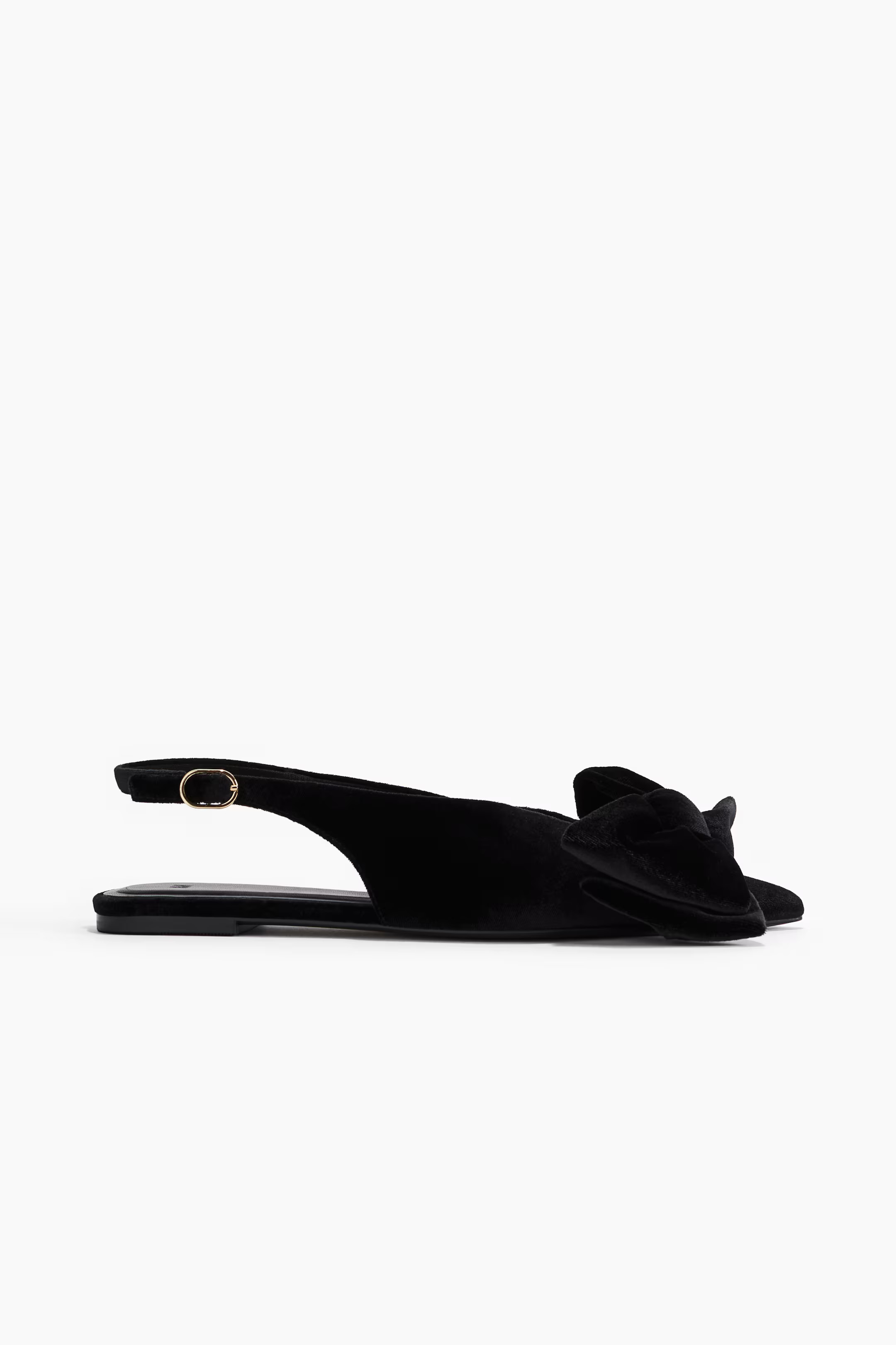 Bow-Detail Velour Slingbacks | H&M (US + CA)