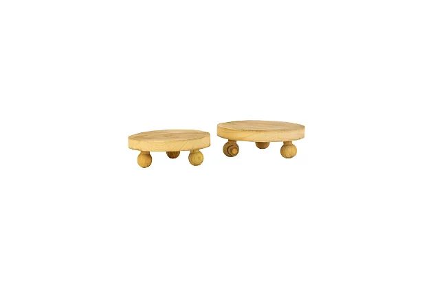Set of Two Round Wooden Risers | Ashley Homestore