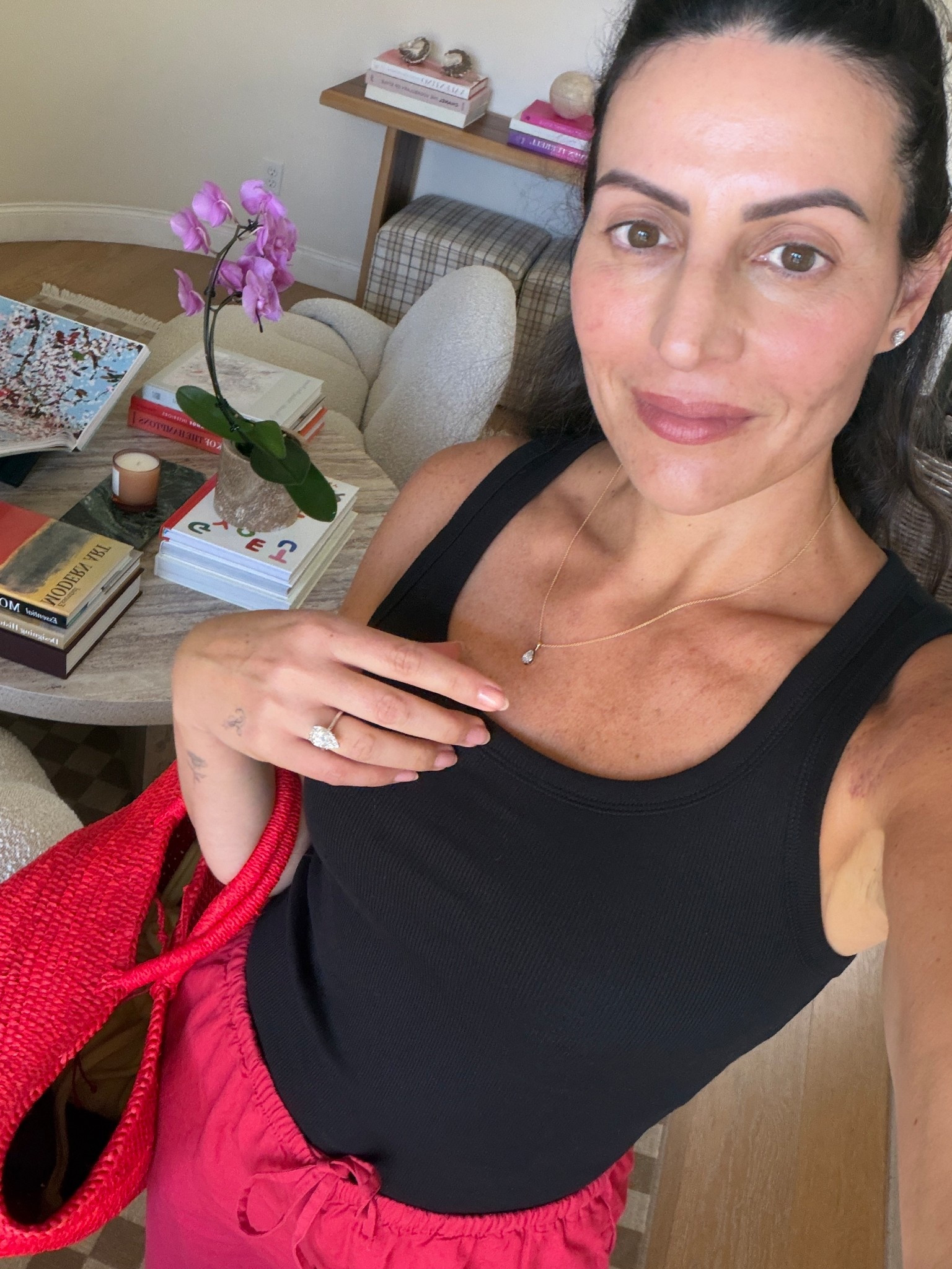 Size xs tank 
Size S pants 

#LTKBeauty #LTKOver40 #LTKFestival